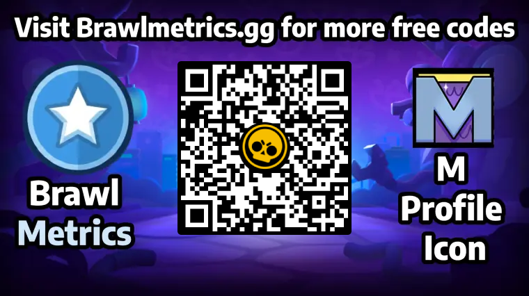 Free QR code to redeem M Profile Icon in Brawl Stars